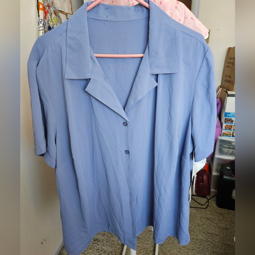 Stylish Blue Button-Up Blazer
